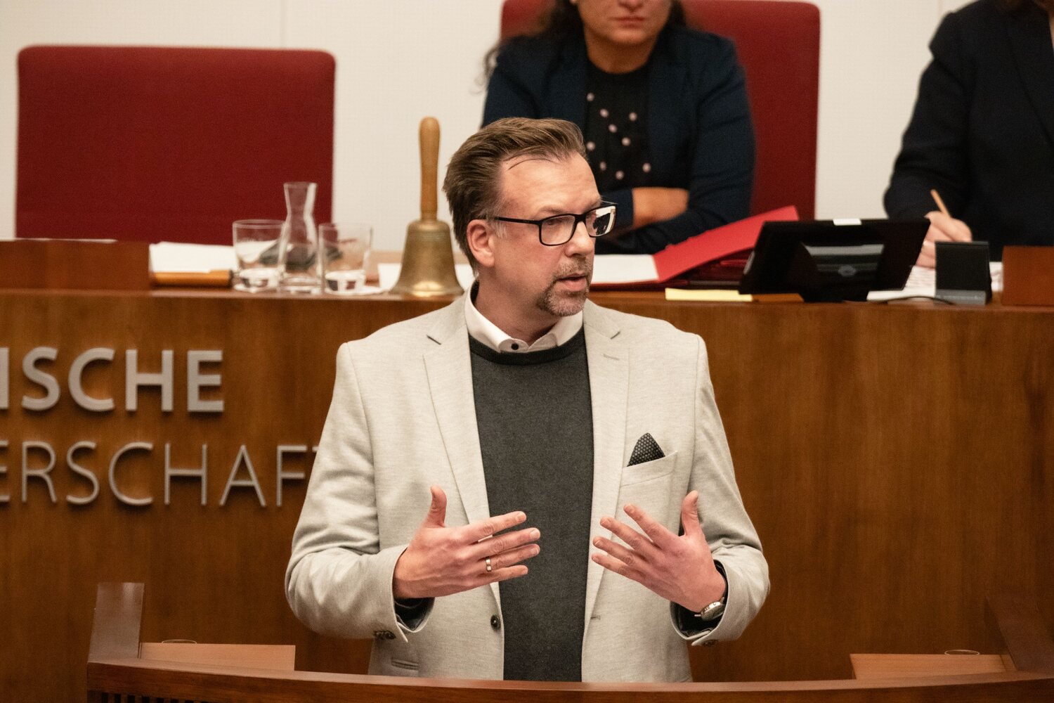 Derik Eicke bei einer Rede in der Bremischen Bürgerschaft